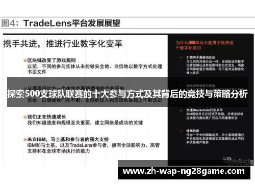 探索500支球队联赛的十大参与方式及其背后的竞技与策略分析