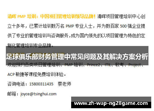 足球俱乐部财务管理中常见问题及其解决方案分析